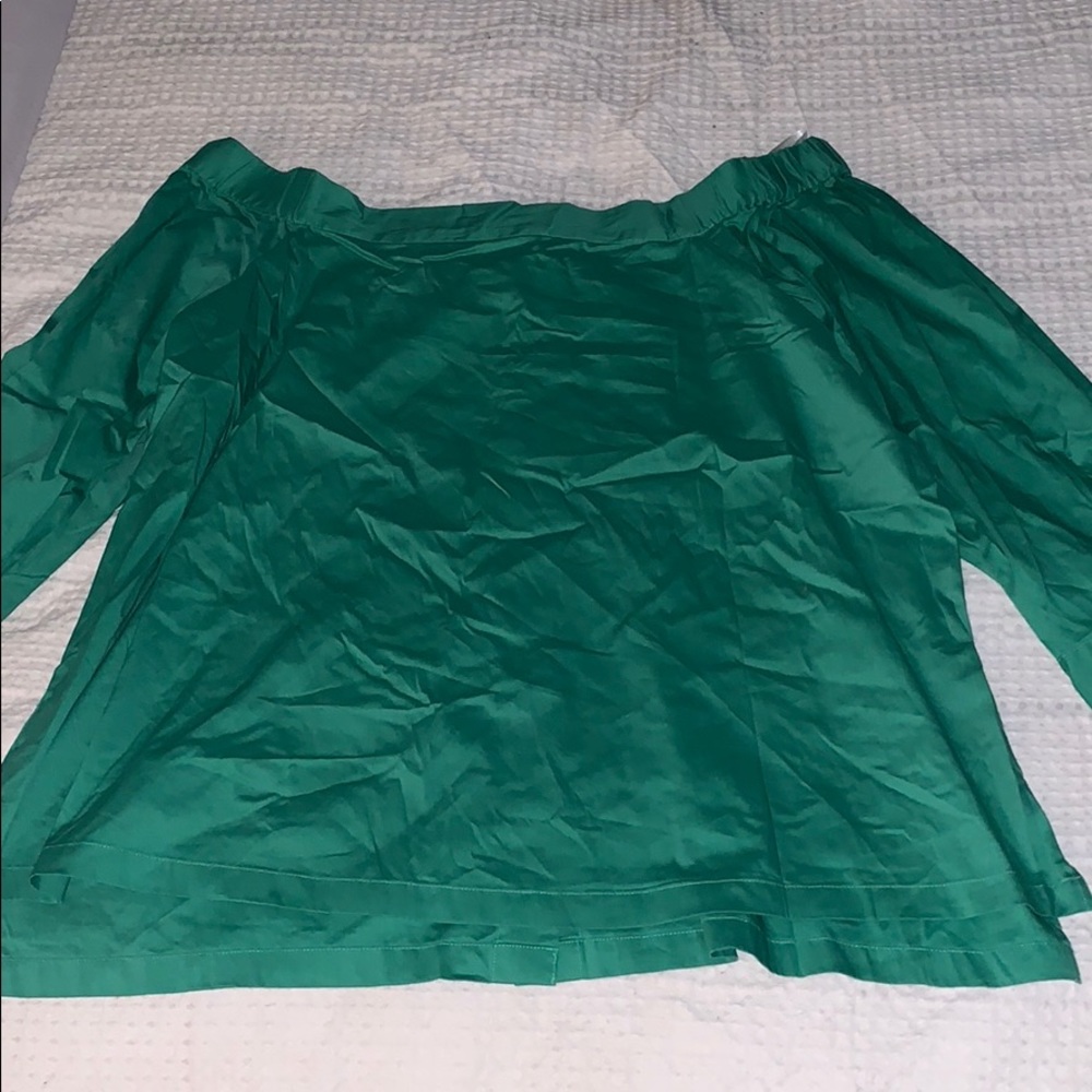 NWT Loft Off the Shoulder Top with Button details